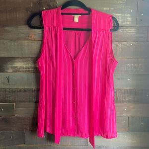 Banana Republic paradise pink sleeveless blouse